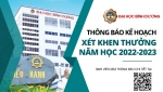 Thông báo kế hoạch triển khai xét khen thưởng năm học 2022-2023