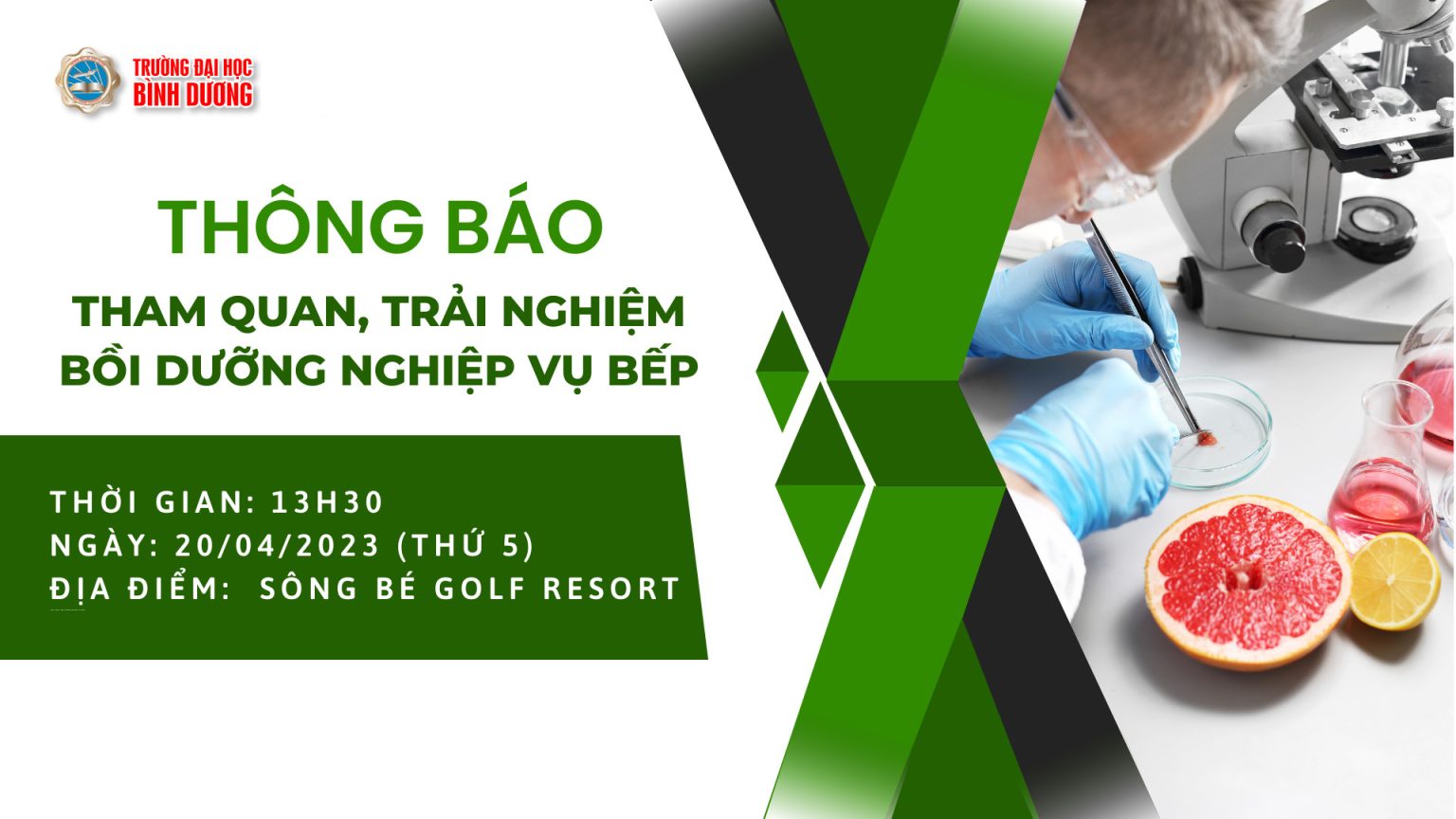 THÔNG BÁO VỀ VIỆC THAM QUAN, TRẢI NGHIỆM BỒI DƯỠNG NGHIỆP VỤ BẾP